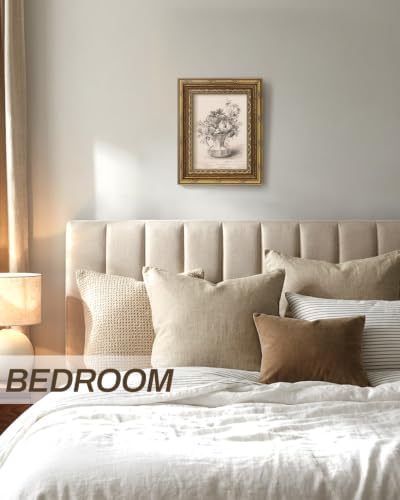 InSimSea Vintage Floral Wall Art, Sketch Botanical Painting Canvas Print - Image 5