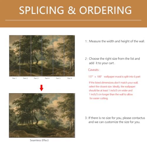 Vintage Forest Mural Wallpaper Peel and Stick - Image 5
