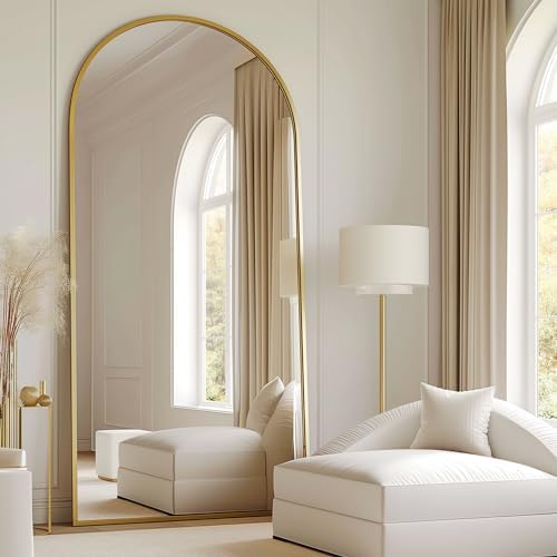 76''x34'' Arched Floor Mirror, Full Length Body Mirror by TinyTimes