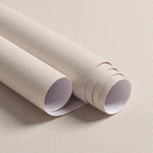 Beige Grasscloth Peel and Stick Wallpaper Textured Contact Paper 15.7inch x by lenify