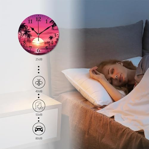 Non-Ticking Silent Wall Clocks Battery Operated Personalized Decor Clock - Image 4