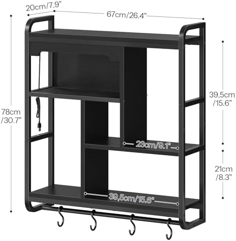 HOOBRO Gaming Floating Shelves for Wall, 26.4" LED Wall Shelf Display Rack - Image 3