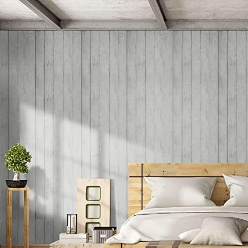 Abyssaly White Wood Shiplap Peel and Stick Wallpaper Farmhouse Wallpaper - Image 3