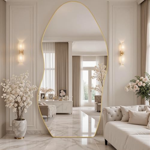 Antok Irregular Full Length Mirror, Standing Hanging Leaning Irregular Mirrors - Image 2