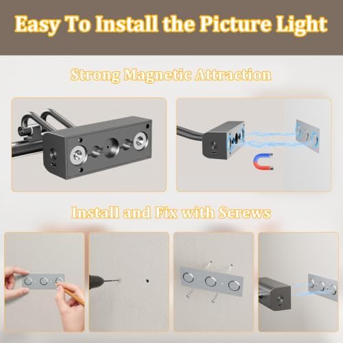 Battery Operated Picture Light for Wall, RF Remote Control - Image 5