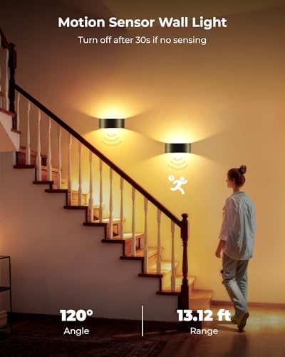 Motion Sensor Wall Light, 5000mAh Rechargeable Battery Operated Motion Sensor - Image 2