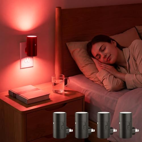 VOLISUN Red Night Light Plug into Wall, LED Night Lights by VOLISUN