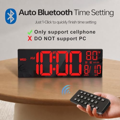 JALL 16.2" Large Digital Wall Clock - Image 3