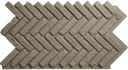 EverStone Herringbone Faux Brick Panel, 46 1/2"W x 25 1/4"H x 1"D, Vintage by EkenaMillwork