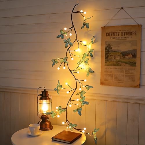Blue Butterfly LED Tree Branch Lights by Garayma