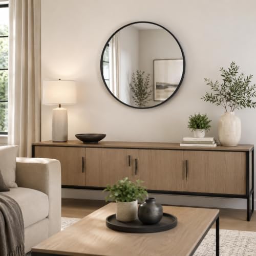 USHOWER 2 Pack 30 Inch Round Bathroom Mirrors - Image 6