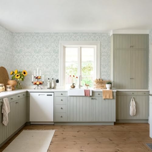 Ismoon Peel and Stick Wallpaper Green Contact Paper 17.3in x 32.8ft Vintage - Image 7