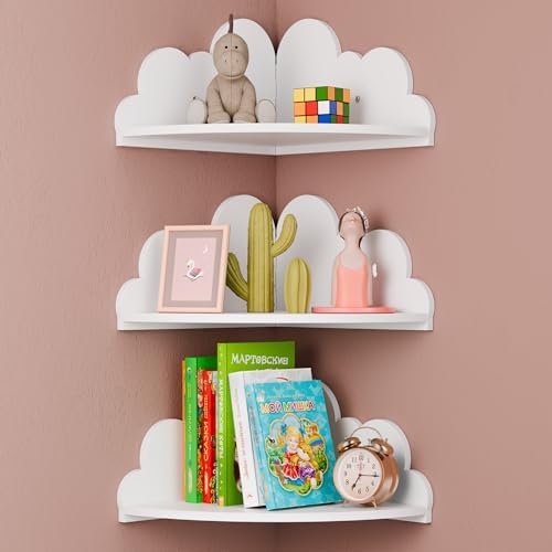 Cloud Floating Corner Shelves by Beskadi