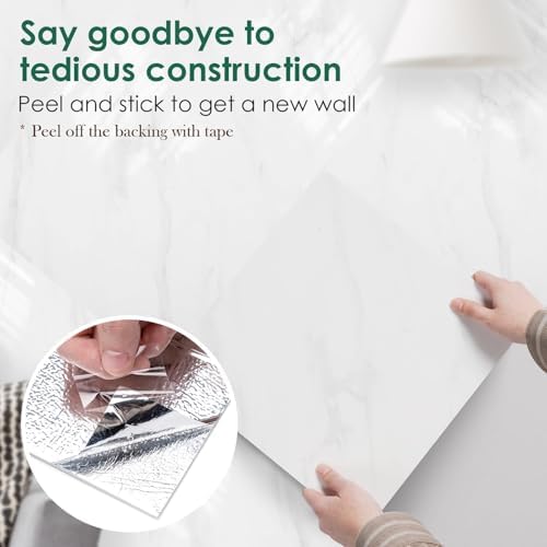 VallisCo Peel and Stick Backsplash Tiles 20 Sheets 12''x12'' PVC Self Adhesive - Image 5