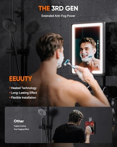 Heated Shower Mirror Fogless for Shaving - Image 2