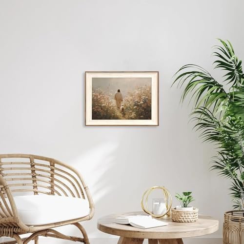 ASTRDECOR Jesus Leaves the 99 Sheep Canvas Wall Art Christian Bible Story Decor - Image 7