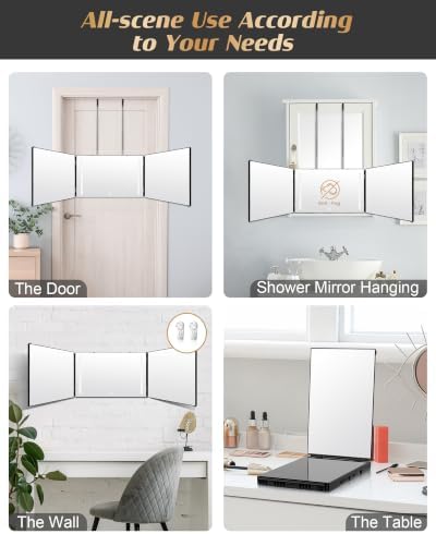 JUSRON 360 Viewing Angle Self Hair Cutting Mirror Shower Mirror - Image 6
