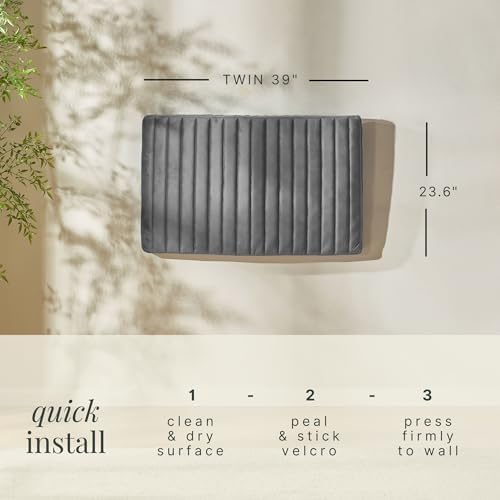 Hearth & Harbor Wall Mounted Twin Headboard Only, Bed Headboard Twin Size - Image 2