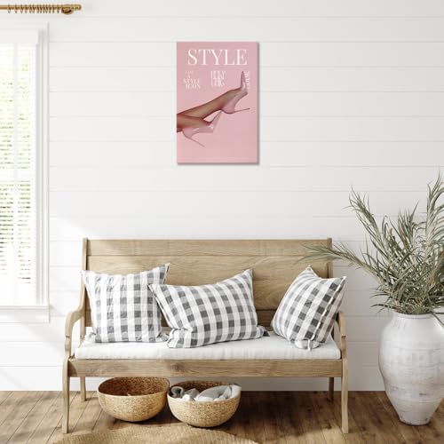 Trendy Pink Heels Poster High Heel News Headline Canvas Wall Art I Am A Style - Image 3
