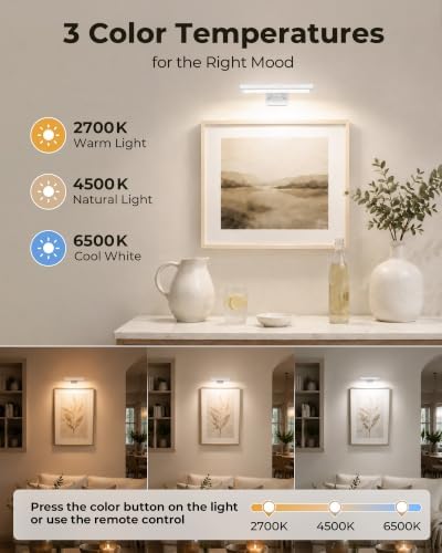 EZVALO Picture Light for Wall, Rechargeable 2400mAh Lights Wireless - Image 6