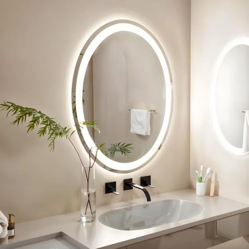 FLJ 20X28 inch Oval LED Bathroom Mirror - Image 3