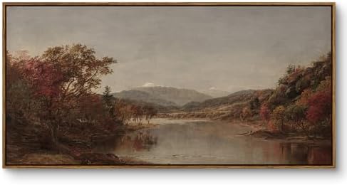 InSimSea Extra Large Framed Vintage Wall Art, Fall Nature Landscape by InSimSeaArt