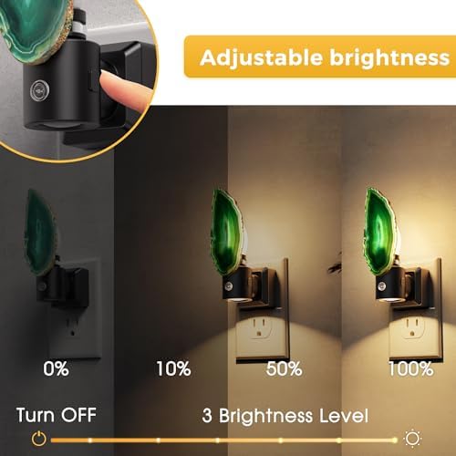 L LOHAS LED Night Lights Plug into Wall, Agate Nightlight Rotating 350° - Image 4