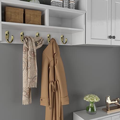 IBosins 15PCS Coat Hooks Wall Mounted Antique Brass Single Prong Robe Hook - Image 5