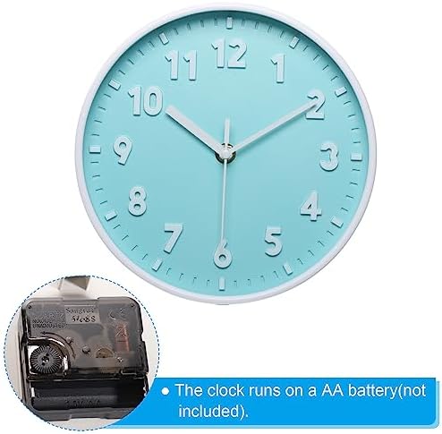 PATIKIL 8 Inch Wall Clock, 3D Number Quartz Battery Operated Silent Non-Ticking - Image 4
