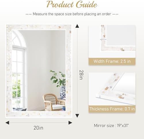 20x28 Inch Mosaic Rectangle Mirrors - Image 3