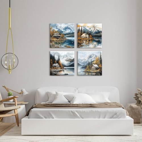 Fall Forest Wall Art Mountain Pictures Wall Decor Nature Botanical Prints - Image 4