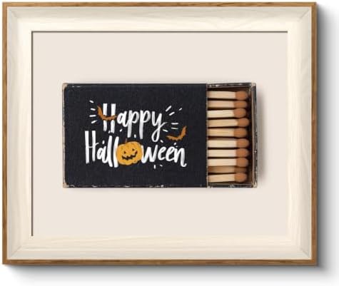 VIYYIEA Framed Halloween Pumpkin Wall Art, Funny Macthbox Print, 10×12 Inch by VIYYIEAART