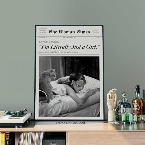 Trendy Newspaper Wall Art 20x30in Unframed Fashion Black and White Decor - Image 3