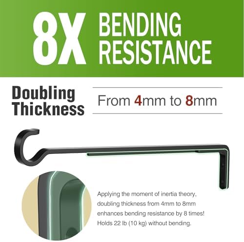 15 Inch Plant Hooks for Wall, Plant Hangers Outdoor/Indoor, Hold 35lb, 2 Pack - Image 2