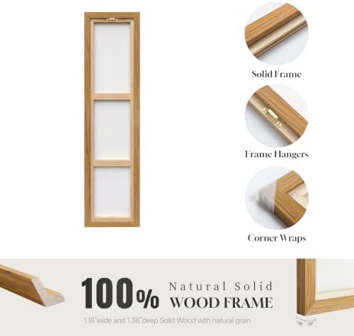 Framed Neutral Abstract Vertical Wall Art - Image 6