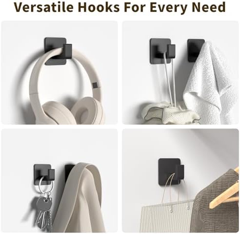 GWAAZXGZ Square Self Adhesive Towel Hooks - Image 4