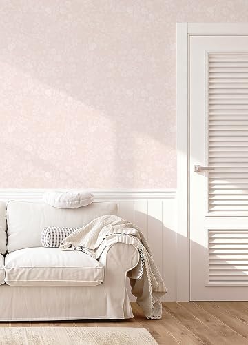 Guvana Pink and White Peel and Stick Wallpaper Floral Wallpaper Slef Adhesive - Image 5