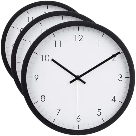 Amazon Basics Classic 12", Silent Non Ticking, Battery Operated, Round Wall by AmazonBasics