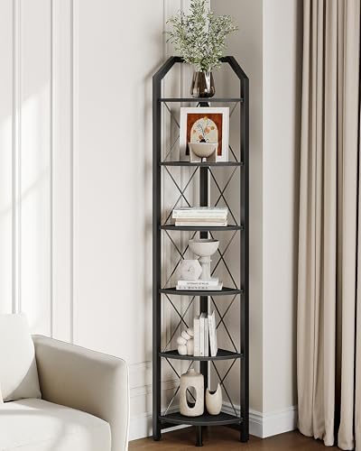 CHOEZON 6-Tier Corner Shelf, Industrial Corner Bookshelf, 71.2" Display Storage by Choezon