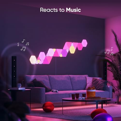 Nanoleaf Shapes Triangle Lights, Smart RGBW LED Wall Light Panels - Image 3