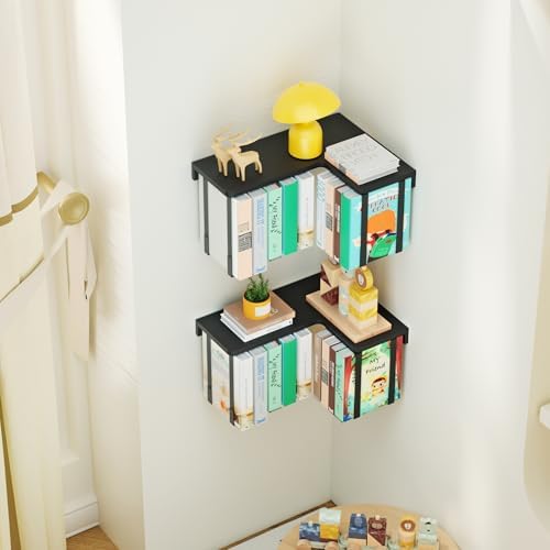 L-Shaped Corner Floating Shelves Set of 2, Floating Book Shelves - Image 6