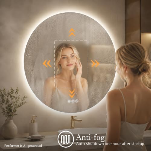 Saliwa Round LED Mirror for Bathroom - Image 3