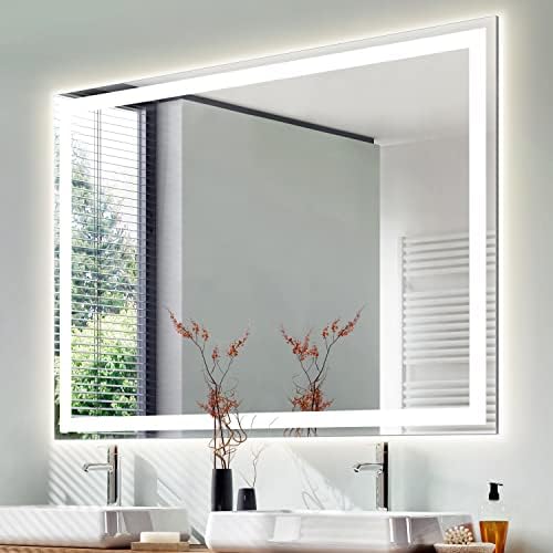 JONATHAN Y Pax LED Bathroom Vanity Mirror 40" x 36" Front Backlit by JONATHANY