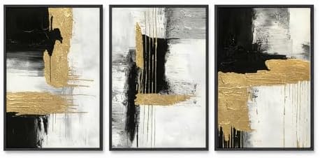 3D Textured Black and White Abstract Wall Art - Image 5