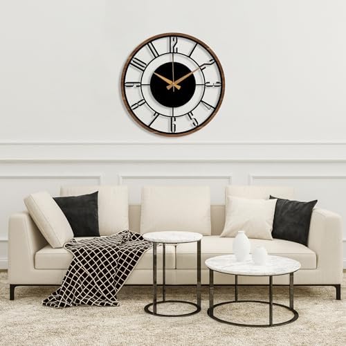 Metal Large Wall Clock, Silent Battery Operated Clocks - Image 3