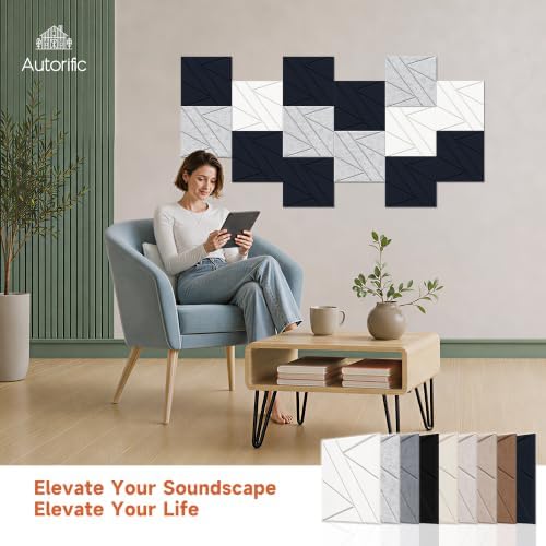 Acoustic Panels with Self Adhesive, 11.8”x11.8”, 12 Pack - Image 3