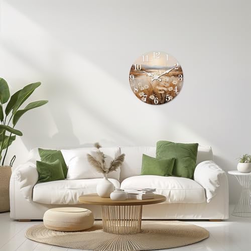 XNM Farmhouse Decorative Wooden Wall Clocks Battery Operated 20 Inch - Image 4