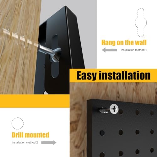 Spampur Peg Board, 10 Pack Metal Pegboard Panels, Pegboards Wall Organizer - Image 6