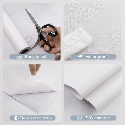 Grasscloth Peel and Stick Wallpaper, A Set of 15.7"x472" Textured Self-Adhesive - Image 2