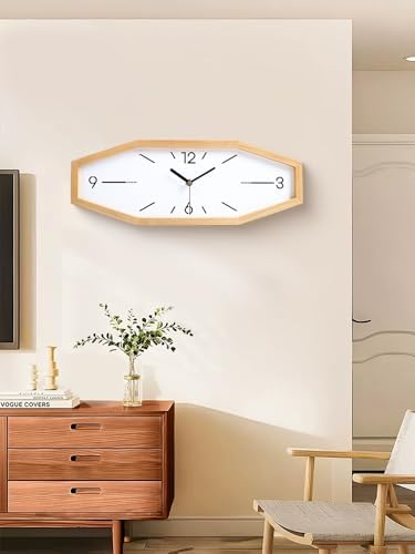 Wooden Retro Wall Clocks, 18 Inches Square Clocks Rectangular Wall Clock - Image 6